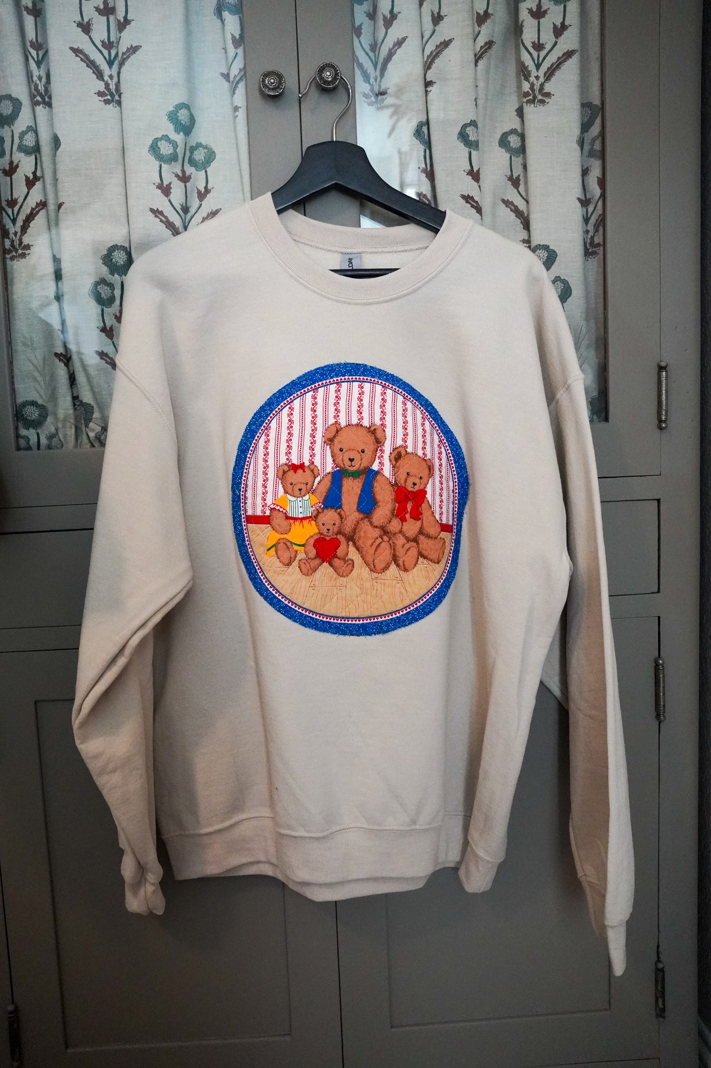 Vintage Bears Quilted Sweater