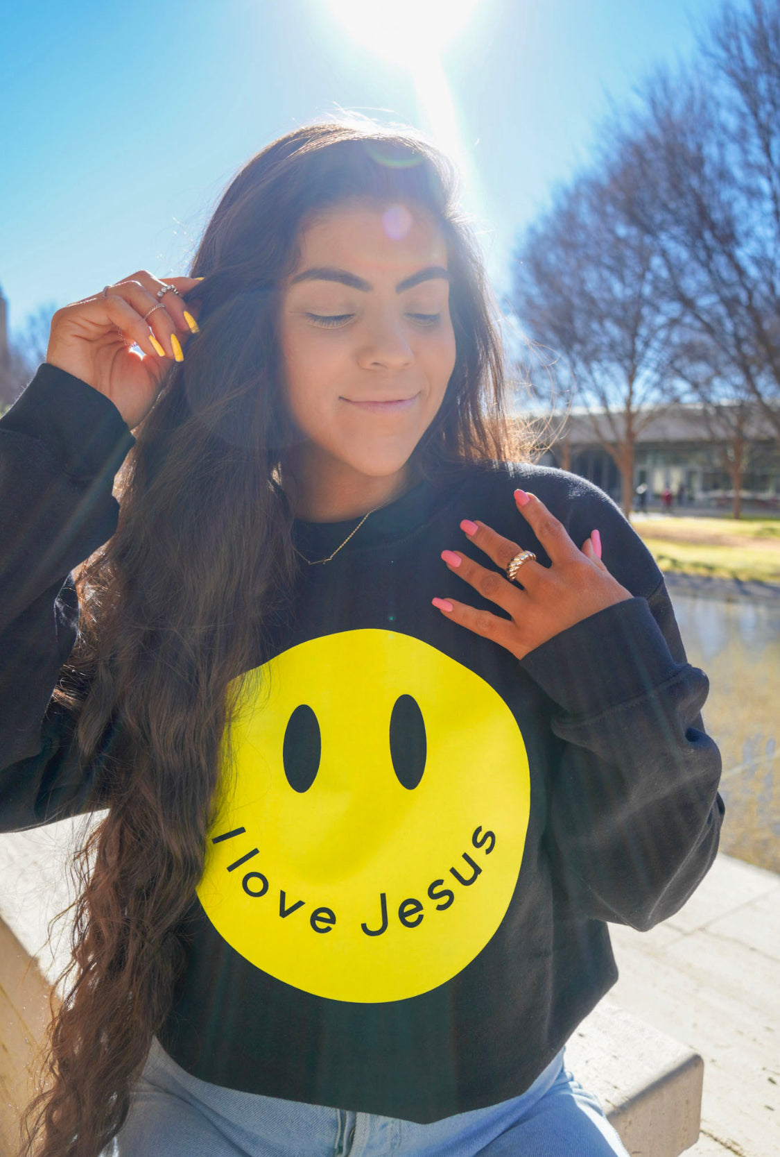 I love Jesus Smiley Sweater