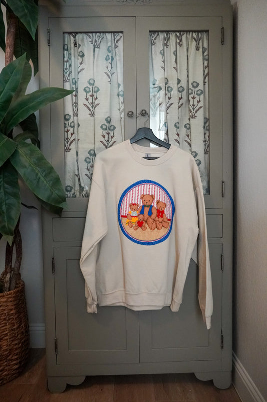 Vintage Bears Quilted Sweater