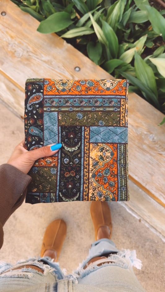 Quilted Black Vintage Bible Cover