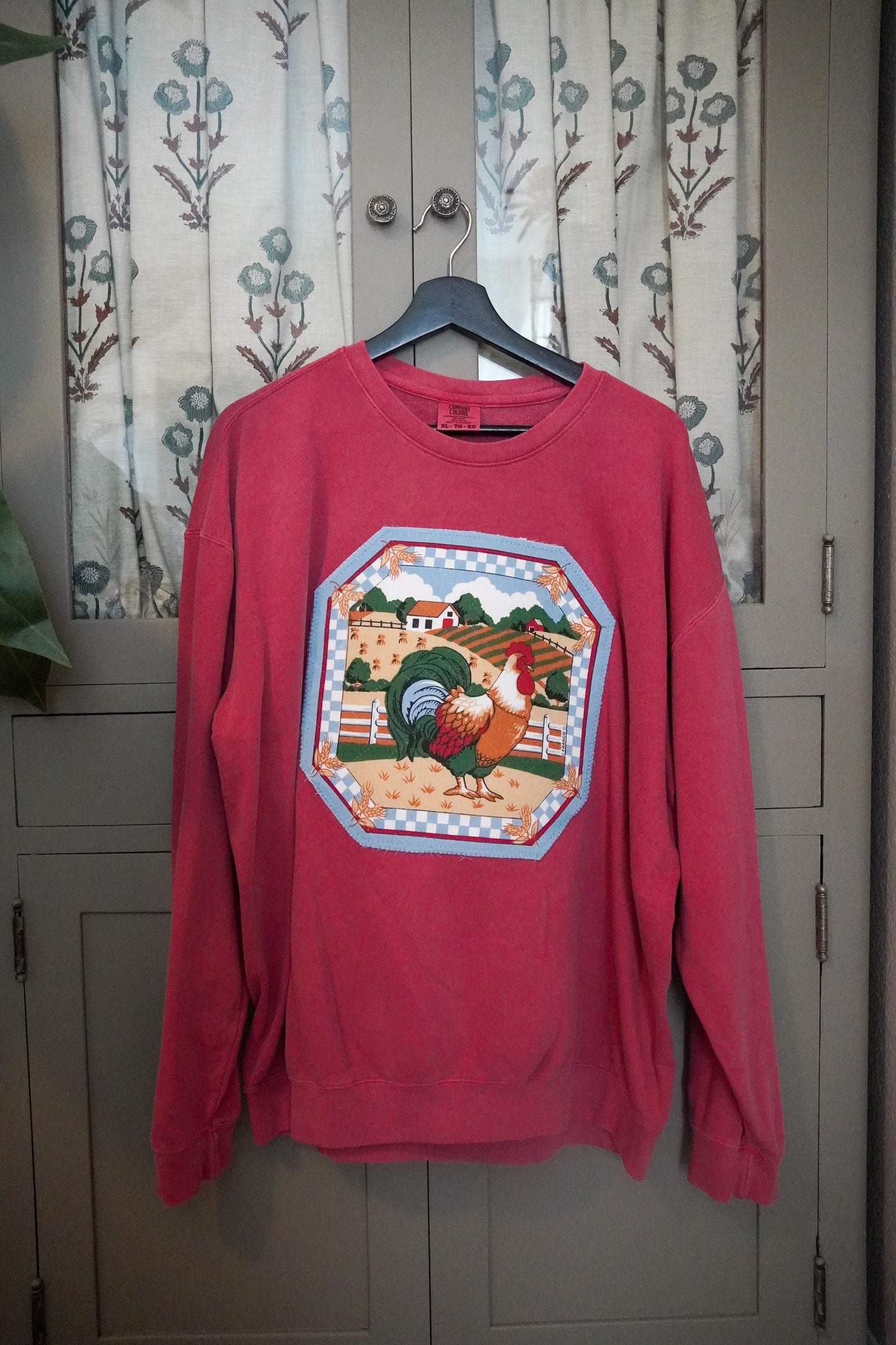 Vintage Chicken Quilted Sweater