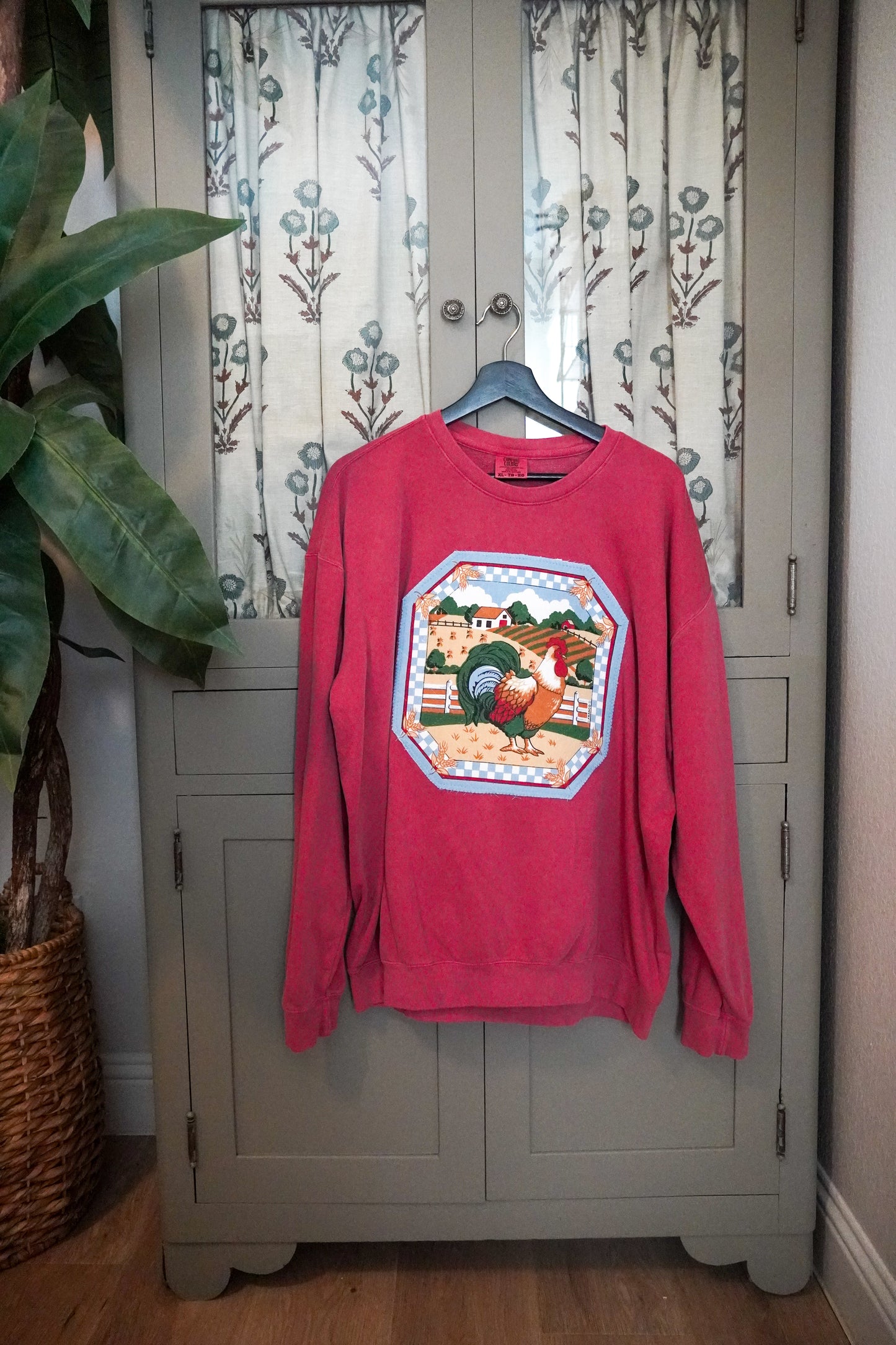 Vintage Chicken Quilted Sweater