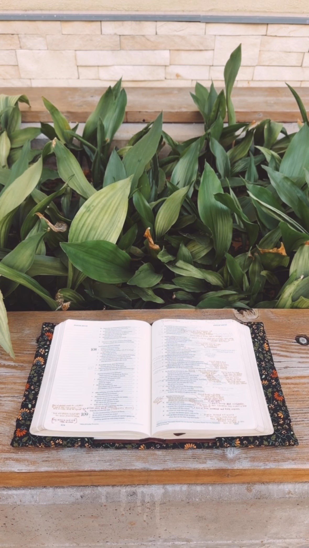 Quilted Black Floral Bible Cover